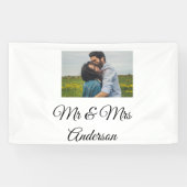 Eenvoudig minimum aantal Mr. en mrs voegen jouw na Spandoek (Horizontaal)