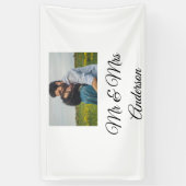 Eenvoudig minimum aantal Mr. en mrs voegen jouw na Spandoek (Verticaal)