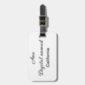 Eenvoudig minimum jouw naam tekst toevoegen plaats bagagelabel (Voorkant verticaal)