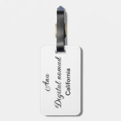 Eenvoudig minimum jouw naam tekst toevoegen plaats bagagelabel (Achterkant verticaal)