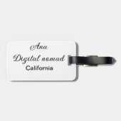 Eenvoudig minimum jouw naam tekst toevoegen plaats bagagelabel (Achterkant horizontaal)