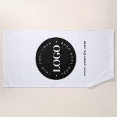 Eenvoudig minimumaantal aangepaste Logo- en tekstb Strandlaken (Voorkant)