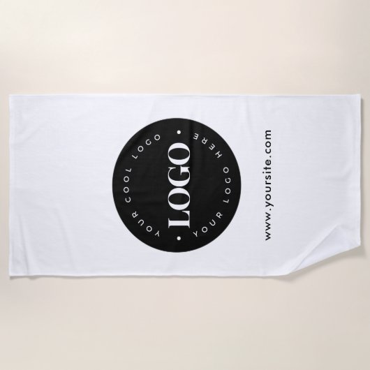 Eenvoudig minimumaantal aangepaste Logo- en tekstb Strandlaken (Voorkant)