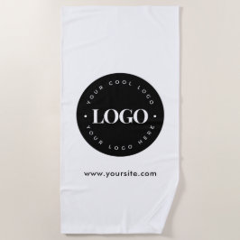 Eenvoudig minimumaantal aangepaste Logo- en tekstb Strandlaken