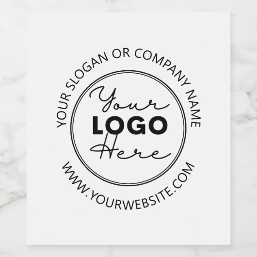 Eenvoudig minimumaantal aangepaste Logo- en tekstb Wijn Etiket (Enkel label)