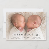 Eenvoudig minimumaantal foto's bij geboorte aankondiging (Voorkant)