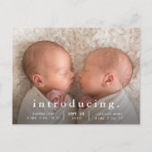 Eenvoudig minimumaantal foto's bij geboorte briefkaart (Voorkant)