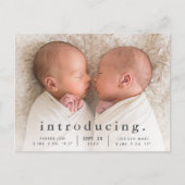 Eenvoudig minimumaantal foto's bij geboorte briefkaart (Voorkant)