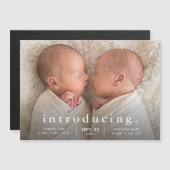 Eenvoudig minimumaantal foto's bij geboorte magnetische uitnodiging (Voorkant / Achterkant)