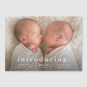 Eenvoudig minimumaantal foto's bij geboorte magnetische uitnodiging (Voorkant)