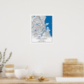 Eenvoudig minimumaantal ritten in Kopenhagen Denem Poster (Keuken)