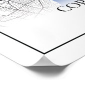 Eenvoudig minimumaantal ritten in Kopenhagen Denem Poster (Hoek)