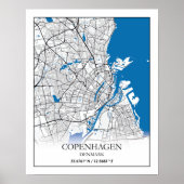 Eenvoudig minimumaantal ritten in Kopenhagen Denem Poster (Voorkant)