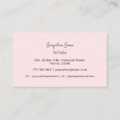 Eenvoudig minimumaantal roze Nail-stijlen Visitekaartje (Achterkant)