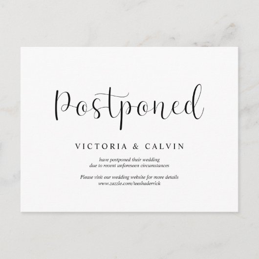 Eenvoudig minimumaantal, uitgestelde weddenschap briefkaart (Voorkant)