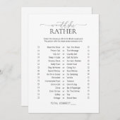 Eenvoudig minimumaantal zou ze eerder Vrijgezellen Kaart (Voorkant / Achterkant)