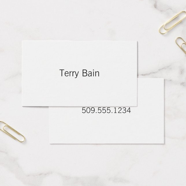 Eenvoudig Minimumcentrum voor en achter Visitekaartjes (Kantoor)