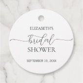 Eenvoudig Minimumniveau voor zwart-witscript Bedankjes Labels (Voorkant)