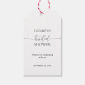 Eenvoudig Minimumniveau voor zwart-witscript Cadeaulabel (Voorkant)