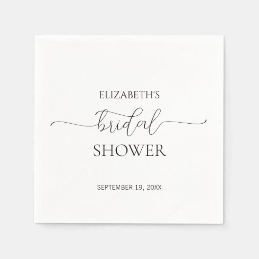 Eenvoudig Minimumniveau voor zwart-witscript Servet (Voorkant)