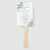 Eenvoudig minimumprogramma voor eucalyptusbruiloft handwaaier (Voorkant)