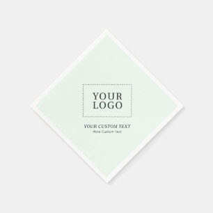 Eenvoudig Mint Aangepast Zakelijk Logo Promotionee Servet