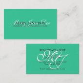 Eenvoudig Mint Green-Visitekaartje Visitekaartje (Voorkant / Achterkant)