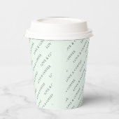 Eenvoudig mintpatroon voor minimale aangepaste tek papieren bekers (Links)