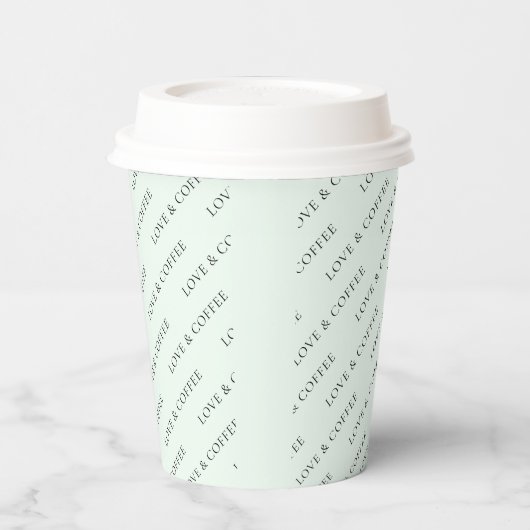 Eenvoudig mintpatroon voor minimale aangepaste tek papieren bekers (Links)