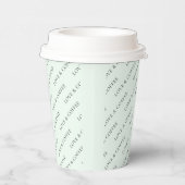 Eenvoudig mintpatroon voor minimale aangepaste tek papieren bekers (Rechts)