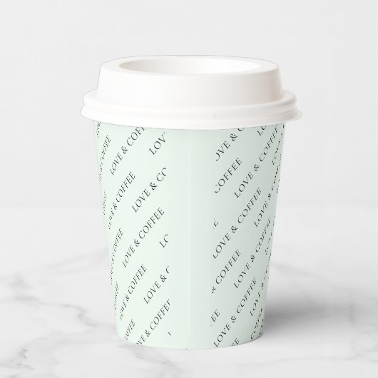 Eenvoudig mintpatroon voor minimale aangepaste tek papieren bekers (Rechts)