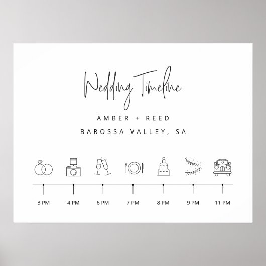 Eenvoudig Mod Wedding-tijdlijn Volgorde van gebeur Poster (Voorkant)