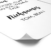 Eenvoudig Modern 1e Verjaardag Mijlpaal teken Poster (Hoek)