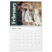 Eenvoudig & Modern 2024 Familie Aangepaste Foto Gr Kalender (Feb 2026)