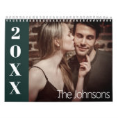 Eenvoudig & Modern 2024 Familie Aangepaste Foto Gr Kalender (Hoes)