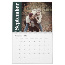 Eenvoudig & Modern 2024 Familie Aangepaste Foto Gr Kalender