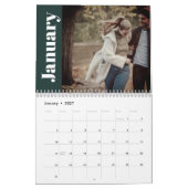 Eenvoudig & Modern 2024 Familie Aangepaste Foto Gr Kalender (Jan 2027)
