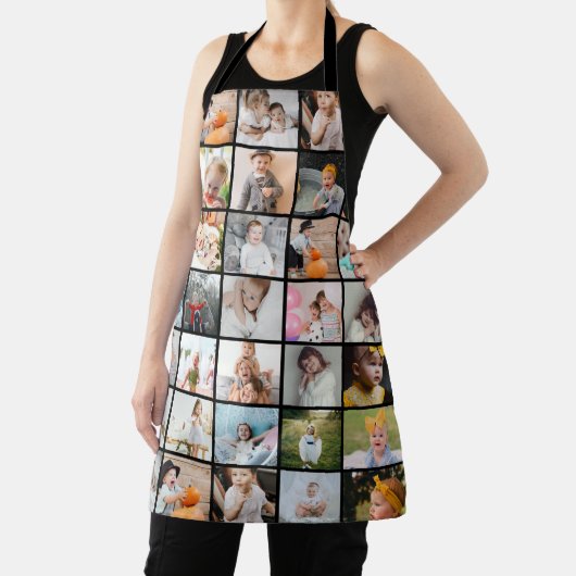Eenvoudig modern 29-foto collage medium schort (Insitu)
