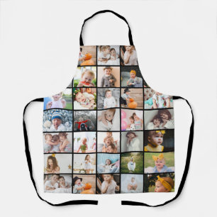 Eenvoudig modern 29-foto collage medium schort