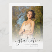 Eenvoudig Modern 2 foto's Afstuderen 2025 Aankondiging (Voorkant / Achterkant)