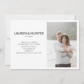 Eenvoudig Modern 2 Fotoscript Engagement Party Aankondiging (Achterkant)