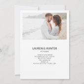 Eenvoudig Modern 2 Fotoscript Engagement Party Aankondiging (Achterkant)