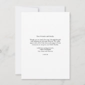 Eenvoudig Modern 3 Fotocollage Baby Foto Bedankkaart (Achterkant)