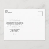 Eenvoudig Modern 3 Fotocollage Baby Foto Dank u Briefkaart (Achterkant)