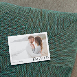 Eenvoudig Modern 3 Fotoscript Engagement Party Aankondiging