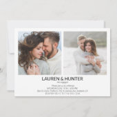 Eenvoudig Modern 3 Fotoscript Engagement Party Aankondiging (Achterkant)