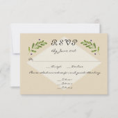 Eenvoudig Modern 3 Menu Keuzes RSVP Reactie Bruilo (Voorkant)