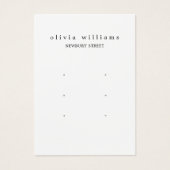 Eenvoudig Modern 3 Oorbellen Display Kaart (Voorkant)