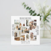 Eenvoudig Modern 5 Foto en Tekst Kerstmis Feestdagenkaart (Staand voorkant)