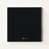 Eenvoudig modern 8-foto-inkeping | Zwart Notitieboek (Achterkant)